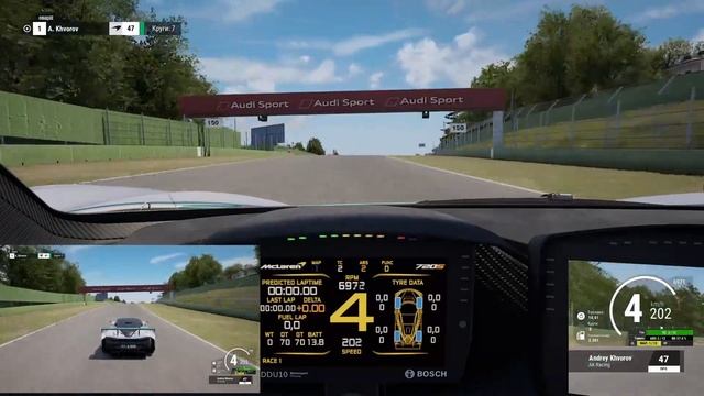 Путь новичка. Изучаем Imola на McLaren 720 GT3 + настройки | Assetto Corsa Competizione