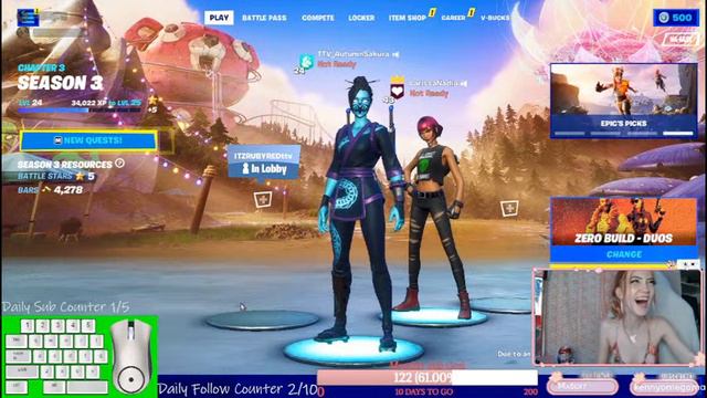 Games with my lovely girlfriend~@larissanadia~!donate !epic #fortnite (18+ only stream) смотреть онлайн