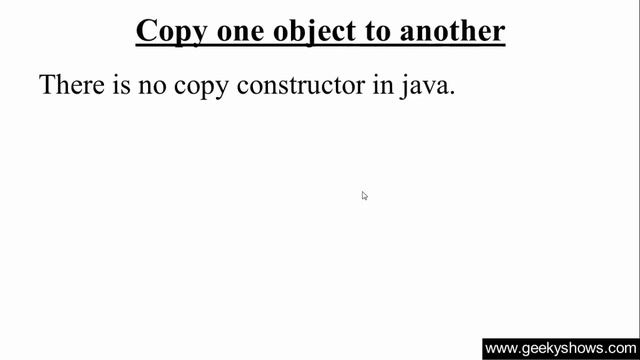 94. There is no Copy Constructor in Java Programming (Hindi) смотреть онлайн