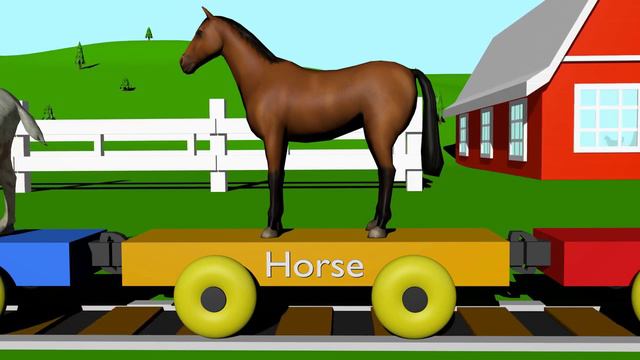 Farm Animal Train - Learning for Kids