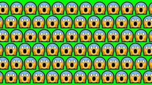 Green Screen Overlay – Animated Screaming Face Emoji 2 [1080]