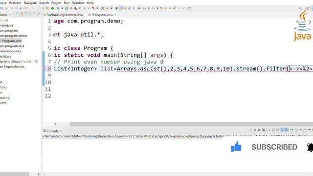 Java Coding Interview | How to find even number from list using java 8 (Hindi)