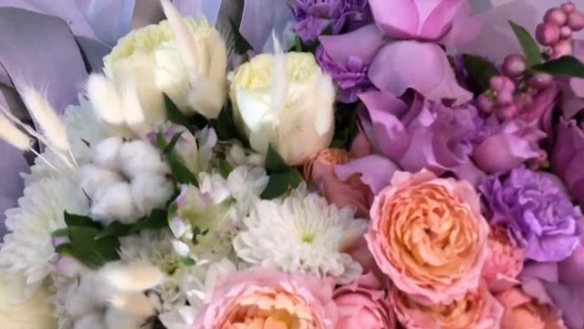 Авторский букет «Розовый закат» - www.dobro34.ru смотреть онлайн