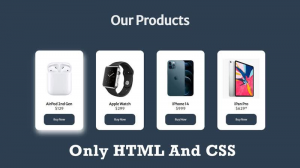 Адаптивный дизайн карточек товаров с использованием HTML и CSS ｜ Responsive product Cards design wit