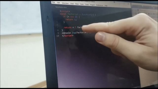 Factorial in javascript ( Davit Sargsyan)