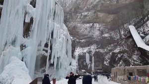 А ты видел водопады зимой? Чегемские водопады зимой. Кабардино балкария, Водопады России.