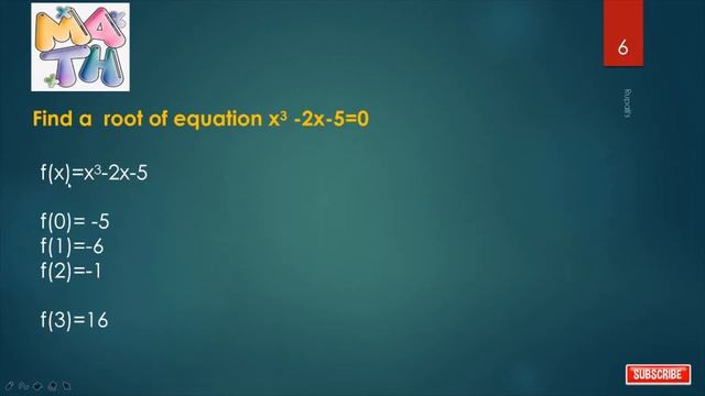 ?  ?BISECTION METHOD :EXAMPLE?  ?