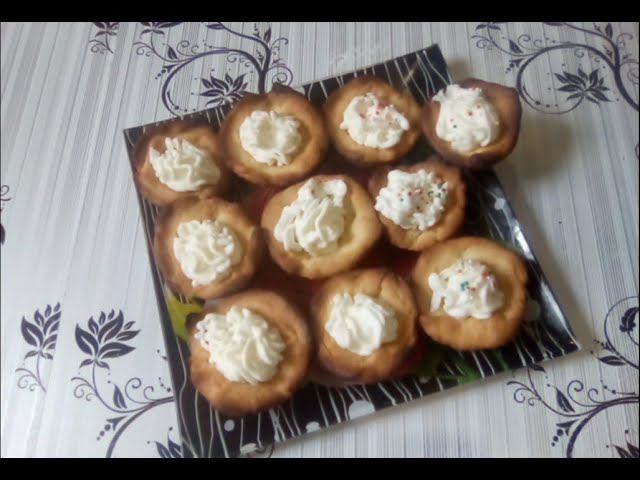 Песочные корзиночки с начинкой.
