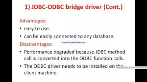 Types of jdbc drivers | Chapter 5| Java database Connectivity