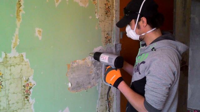 Как удалить старую краску со стены. Способ 1  фен. Эксперт  Андрюха.
