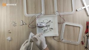 Sonne 100W 4S Белая - сборка потолочной светодиодной люстры c пультом от Estares.