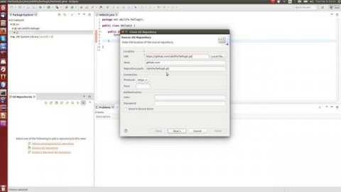 Git tutorial 1: creating github repo and sharing project in Eclipse 4.5.1
