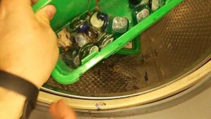 Experiment - Ariel Pods and Grenade - in a Washing Machine