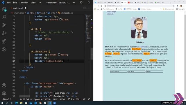 HTML&CSS Full Course | Part - 3 | Project: Bio Page with Basic HTML and CSS