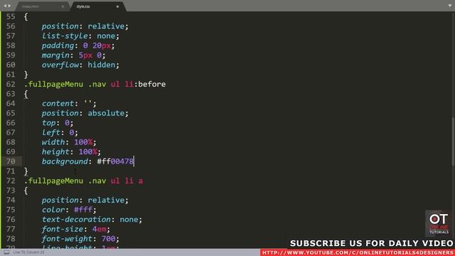 How To Create a Full screen Overlay Navigation | Html CSS & Javascript