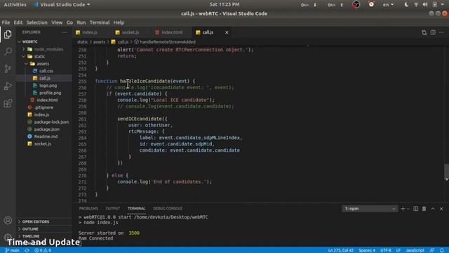 WebRTC Video Call with SocketIO Nodejs смотреть онлайн