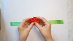 Закладки для книг из атласных лент с цветами Канзаши