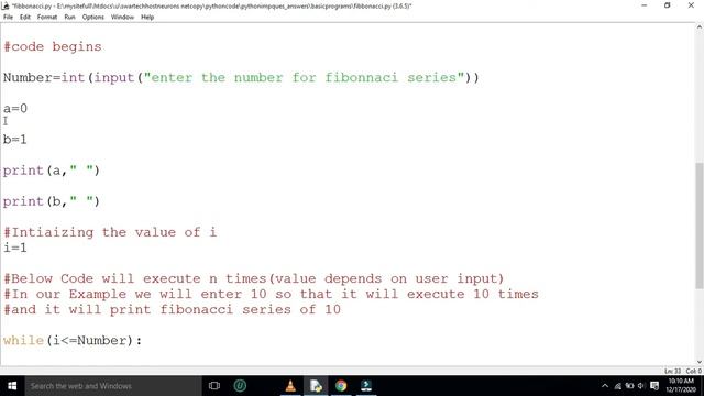 How to Print Fibonacci Series in Python | Programming Tutorial (@programcodelibrary ) смотреть онлайн