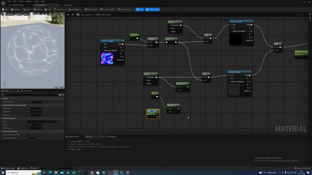 UE5 Decal material, caustic effect tutorial