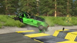 Cars vs Inverted Speed Bumps