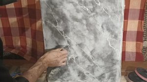 Микроцемент с прожилками. Эксперимент.