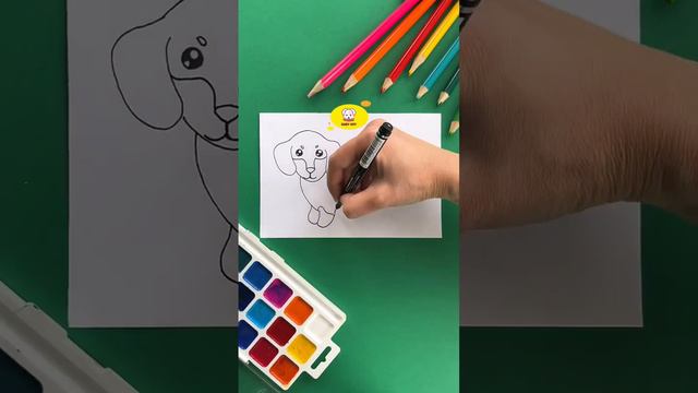 Как нарисовать таксу?Baby ART 🎨 #art #творчество #искусство #рукоделие #видеоурокидлядетей #видео