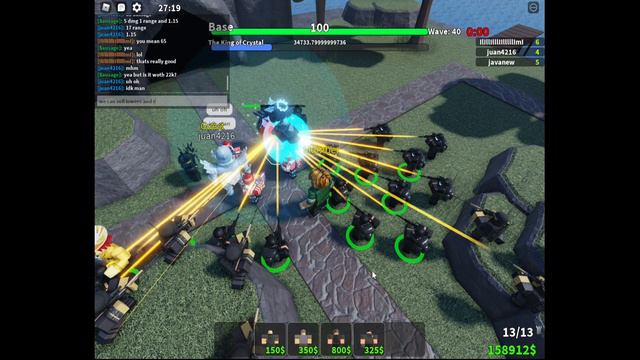 Roblox Remastering Secret Tower Defense King Of Crystal Boss Fight смотреть онлайн