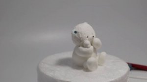 Лепим ПЛЮШЕВОГО МЕДВЕДЯ из сахарной мастики. Sugar paste teddy bear.