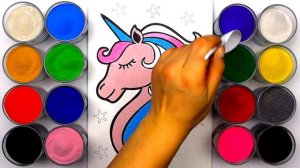 Единорог, раскраска для детей. Учим ЦВЕТА / Babybox art