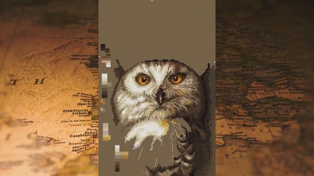 Этапы создания схемы для вышивки крестом "Мистер Сова" смотреть онлайн