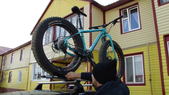 Крепление для велосипеда на крышу авто.Велокрепление Thule ProRide 598 fatbike.