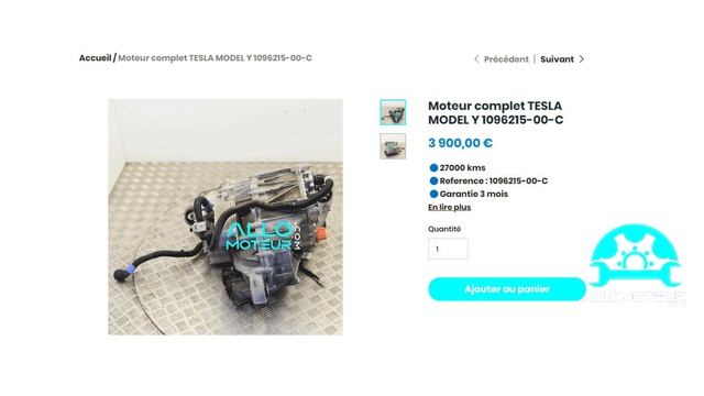 ALLOMOTEUR.COM - Moteur complet TESLA MODEL Y 1096215-00-C смотреть онлайн