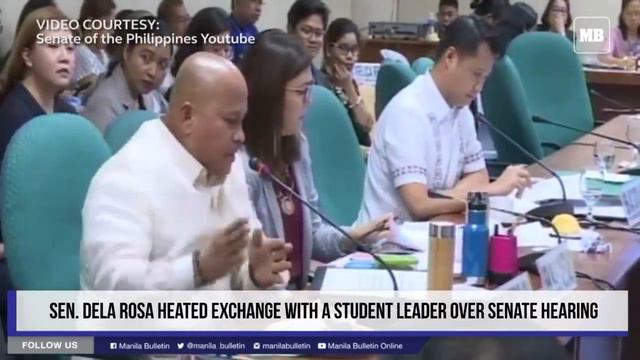 Sen. Dela Rosa heated exchanged with a student leader over Senate hearing смотреть онлайн