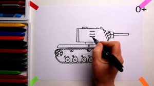 #ТАНК #КВ2 #какнарисовать Уроки Рисования Для Детей #howtodraw #tank #drawforchildren