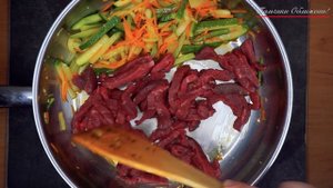 УЖИН ЗА 20 МИНУТ! Азиатская лапша с мясом и овощами!