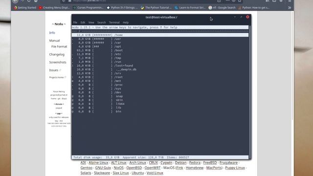 Ncdu - CLI disk usage tool смотреть онлайн