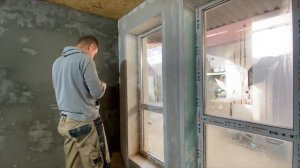 23 метра погонных откосов из гипсокартона. Процесс подготовки откосов к шпатлеванию. Легко!!!