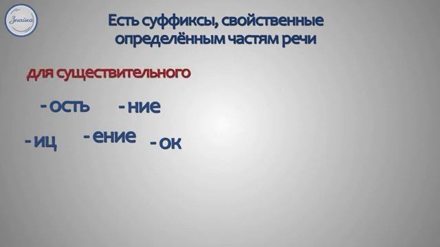 Виды суффиксов существительных смотреть онлайн