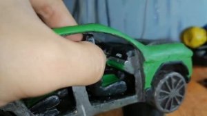 зелёный Lamborghini Urus из ПЛАСТИЛИНА с рабочей ходовой (лучше предыдущего!)