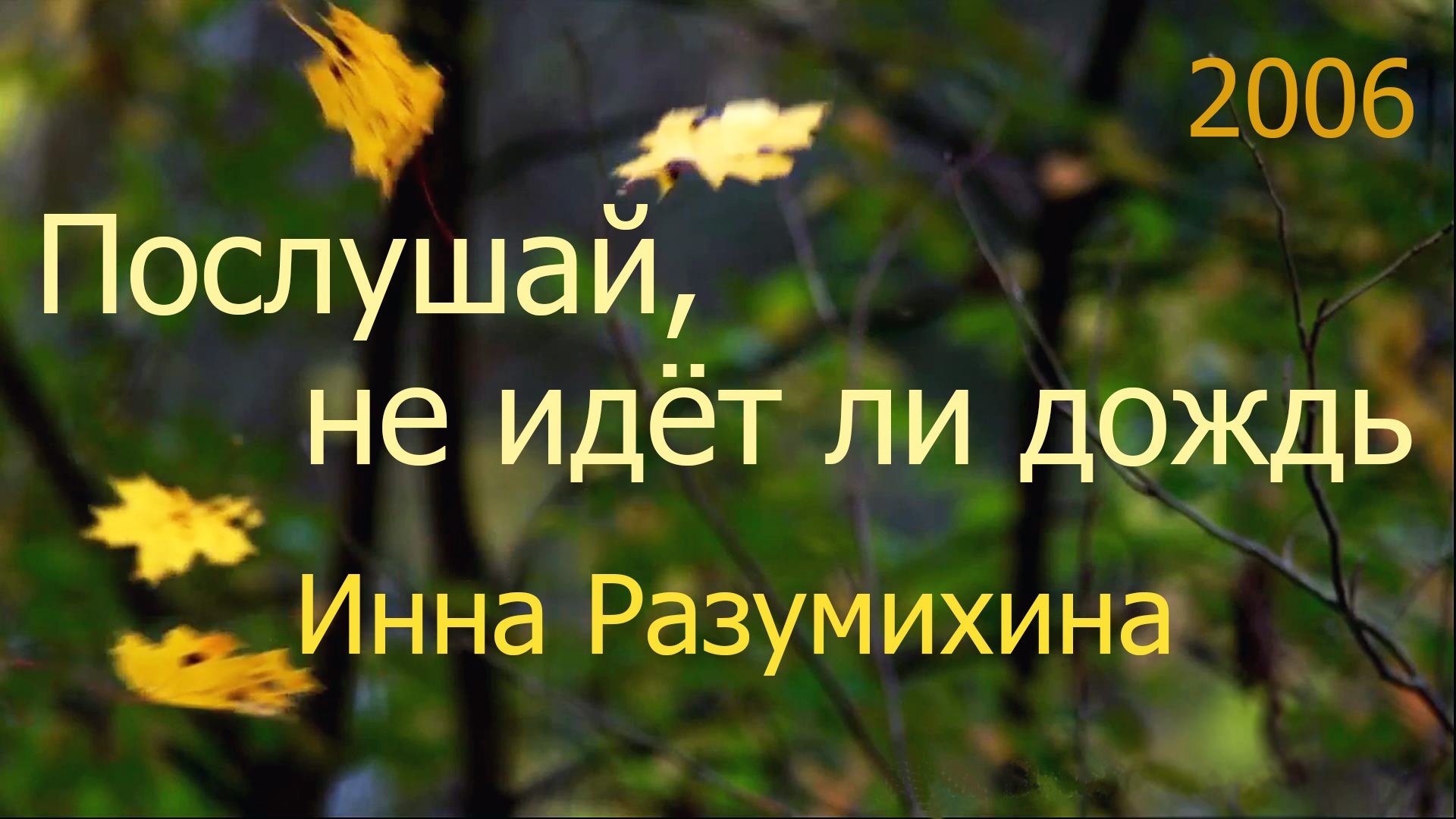 Послушай, не идёт ли дождь.  Инна Разумихина, 2006