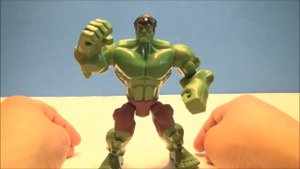 DISNEY MARVEL SUPERHERO MASHERS INCREDIBLE HULK VIDEO TOY REVIEW
