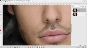 Как убрать щетину в Adobe Photoshop CC 2020