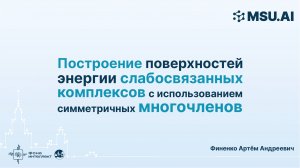 Построение поверхностей энергии слабосвязанных комплексов с использованием симметричных многочленов