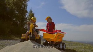 Трактор экскаватор педальный FALK 1000W и 1000WH с прицепом