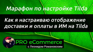 Как я настраиваю отображение доставки и оплаты в ИМ на Tilda