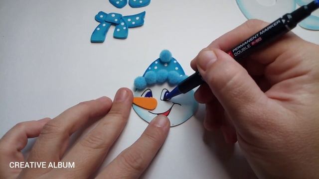 Bonbonniere "Snowman". New Year crafts from foamiran. смотреть онлайн