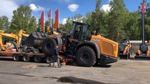 Заезд на трал 27 тонный фронтал