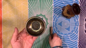 Тибетская поющая чаша/ чаша для медитации/ чаша для йоги/ мантры 8 см