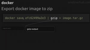 Export docker image to zip #docker