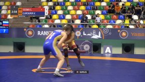 1/4 WW - 50 kg: S. SEEMA (IND) v. V. GURSKAYA (RUS)